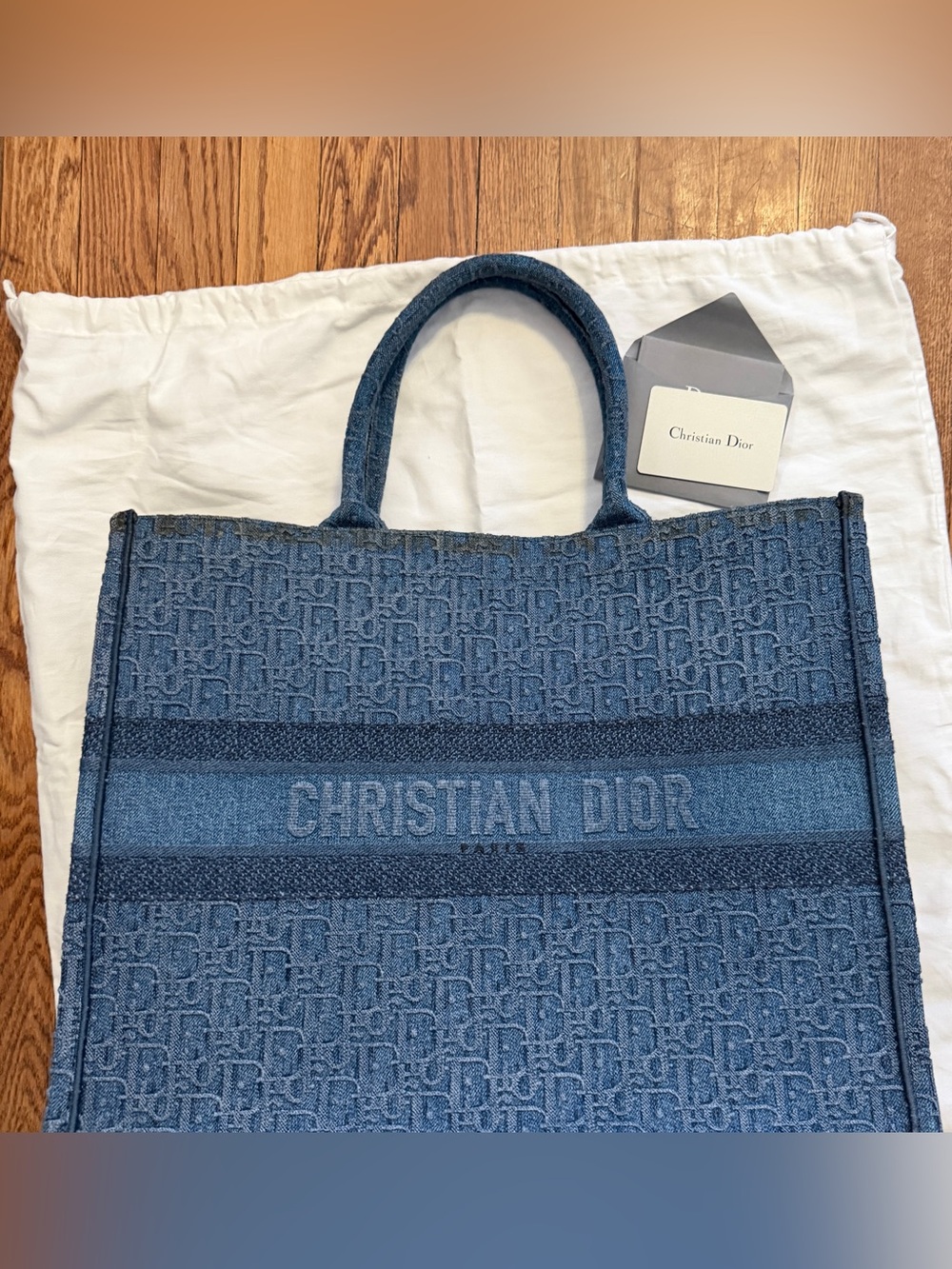 Dior Book Denim Tote New